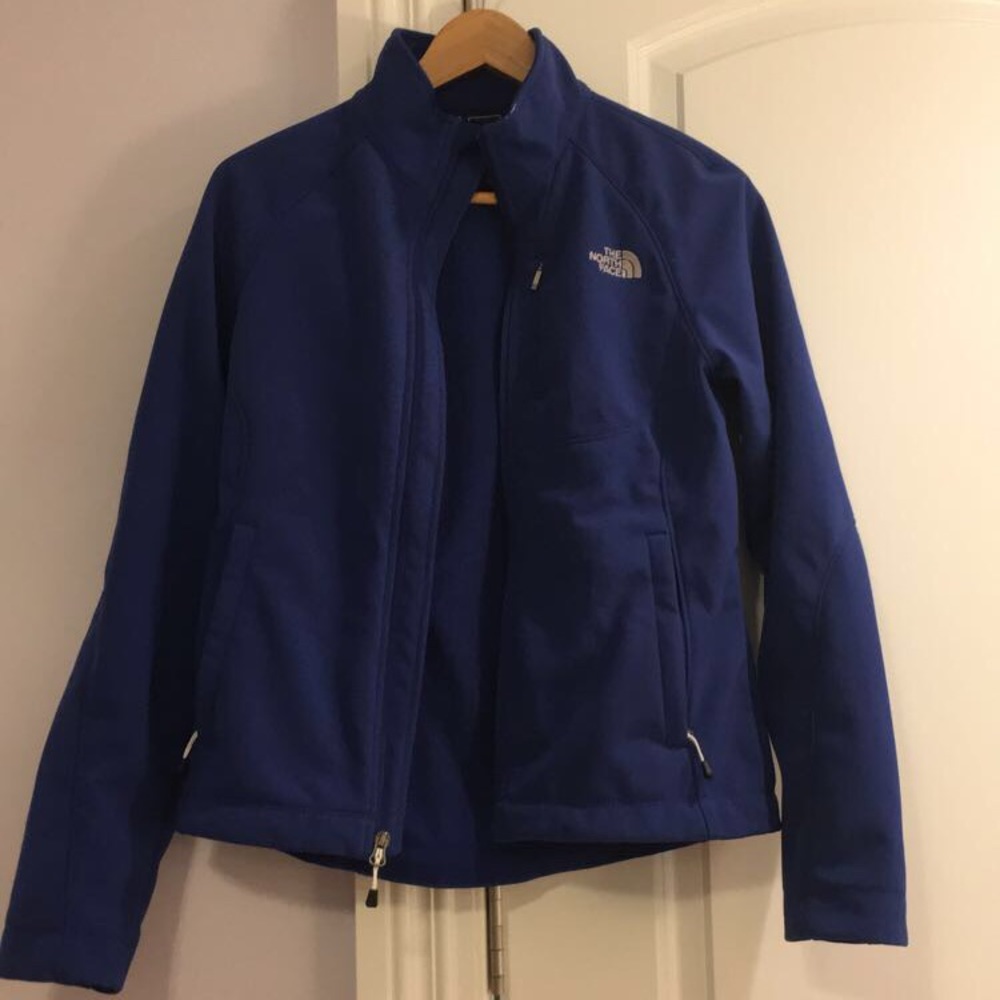Royal blue north face zip up jacket